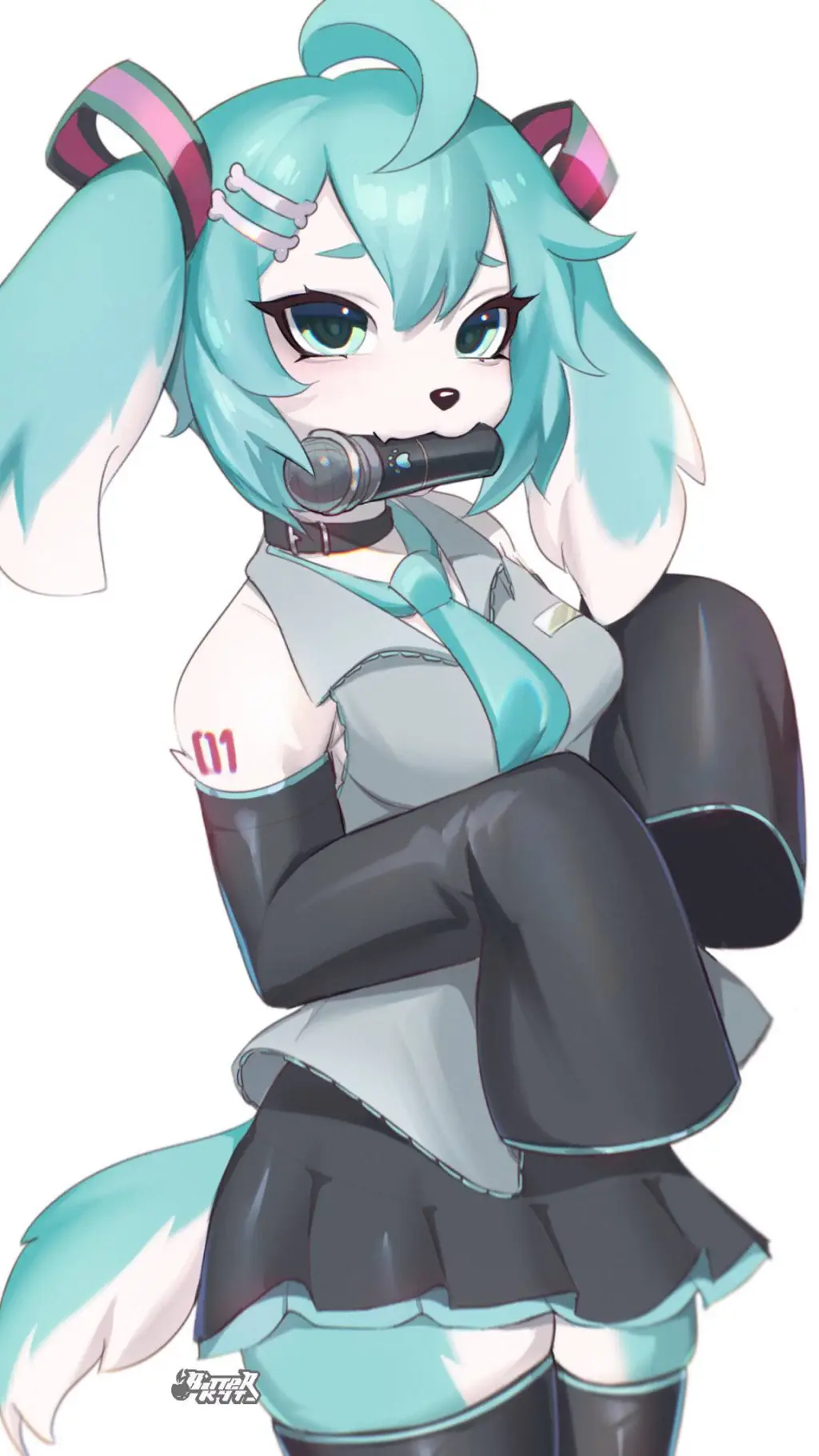 ai character: Miku (furry) background