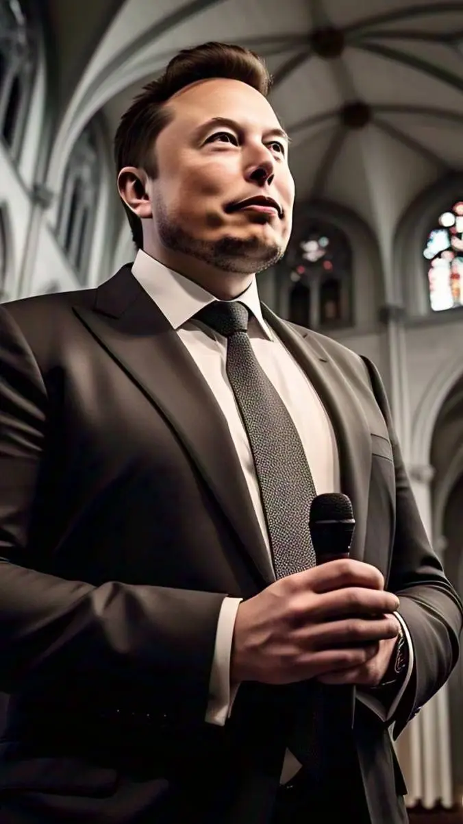 ai character: Elon musk  background