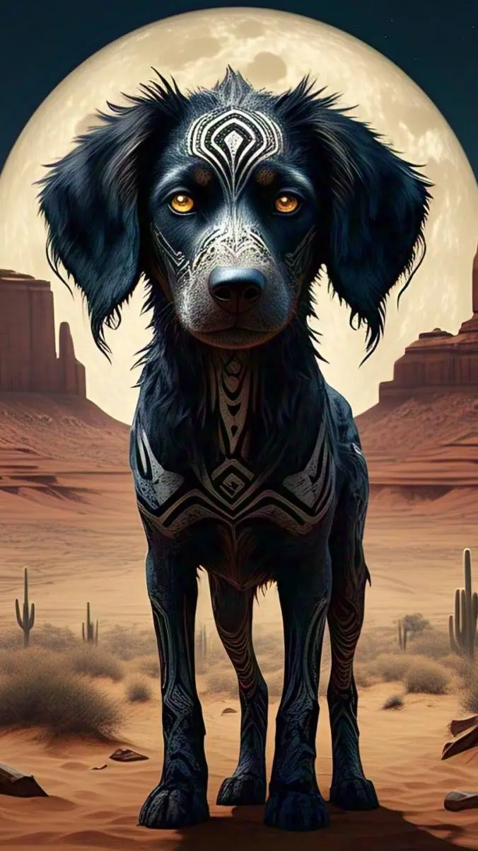 ai character: O Deus cão  background