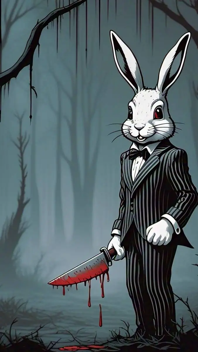 ai character: homem coelho background