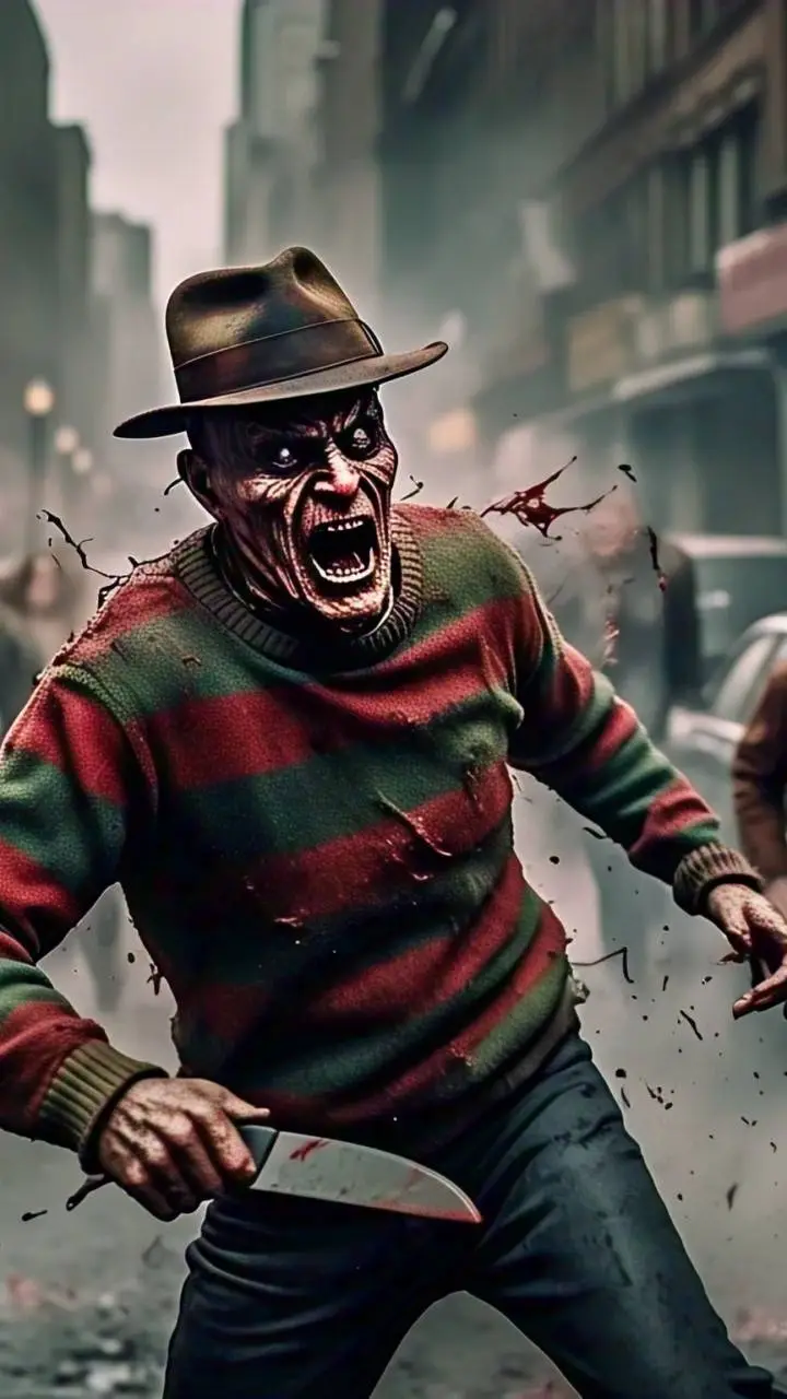 ai character: Freddy Krueger  background