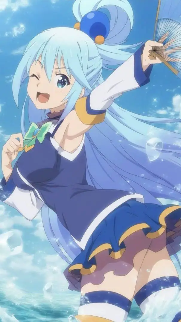 ai character: Aqua background