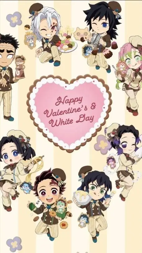ai character: kny valentines background