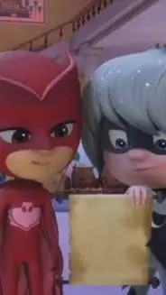 ai character: Owlette y luna background