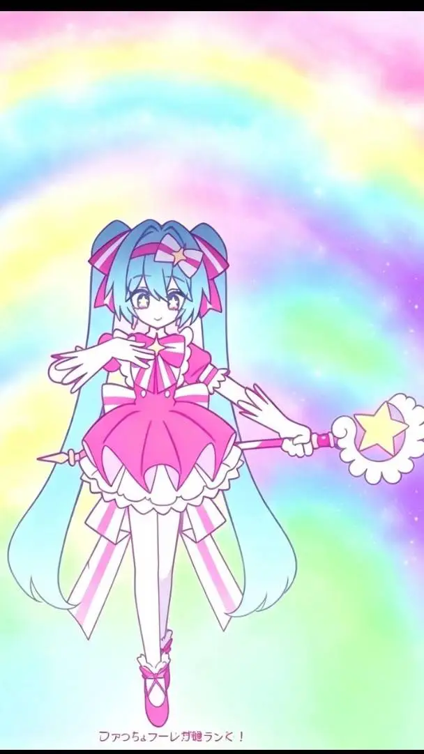 ai character: Hatsune Miko🌈🌈 background