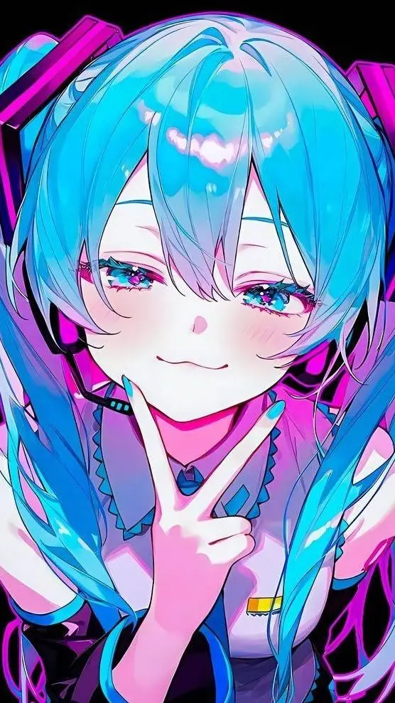 ai character: Hatsune miku  background