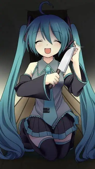 ai character: Miku yandere  background
