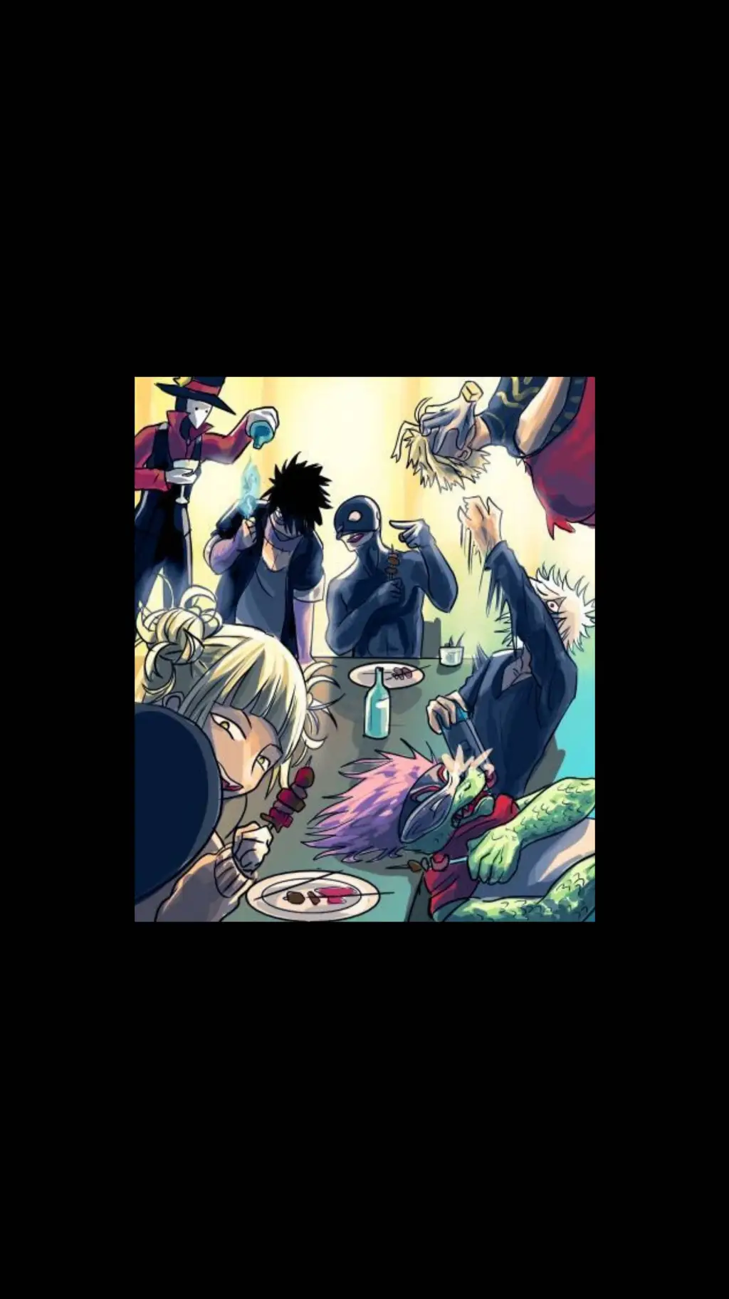 ai character: MHA Game Night!  background