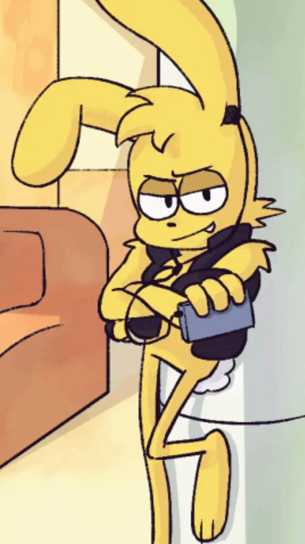 ai character: Rex Th' bunny okko background