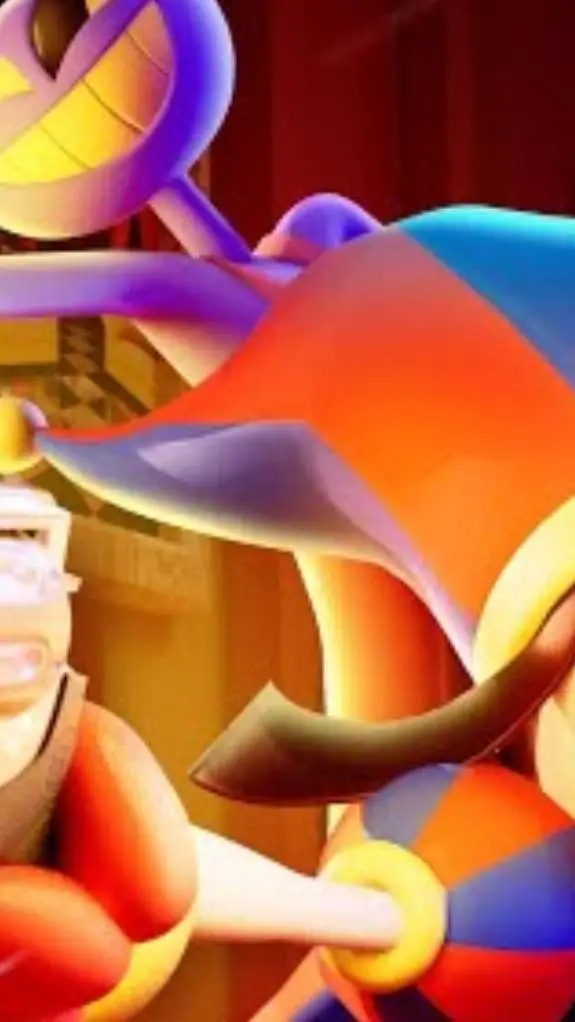 ai character: Digital circus background