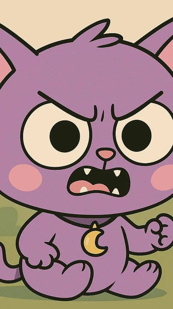 ai character: baby catnapSv background