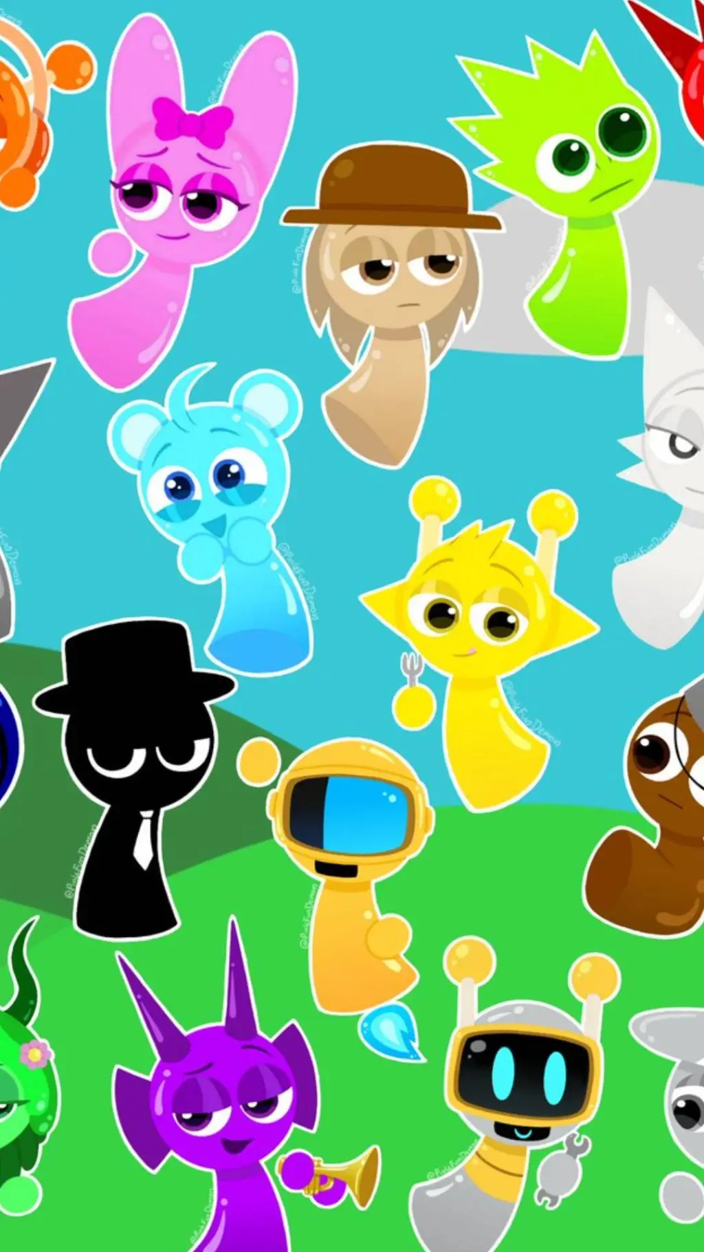 ai character: Sprunki background