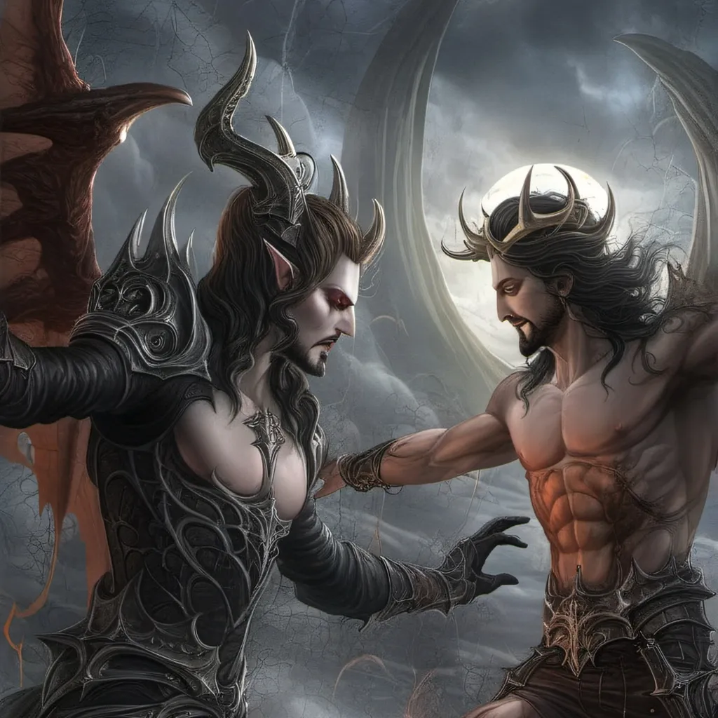 chat with ai character: jesus vs devil