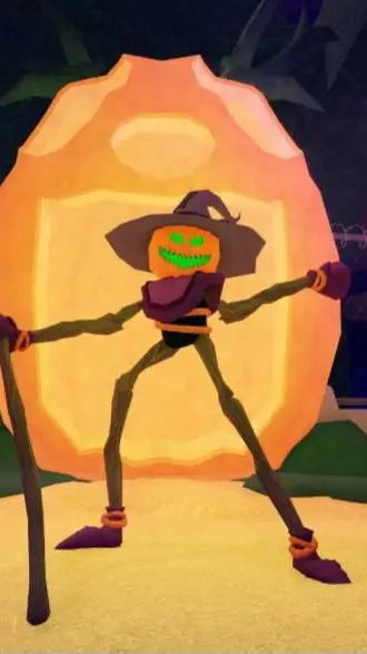 ai character: pumpkin guy background