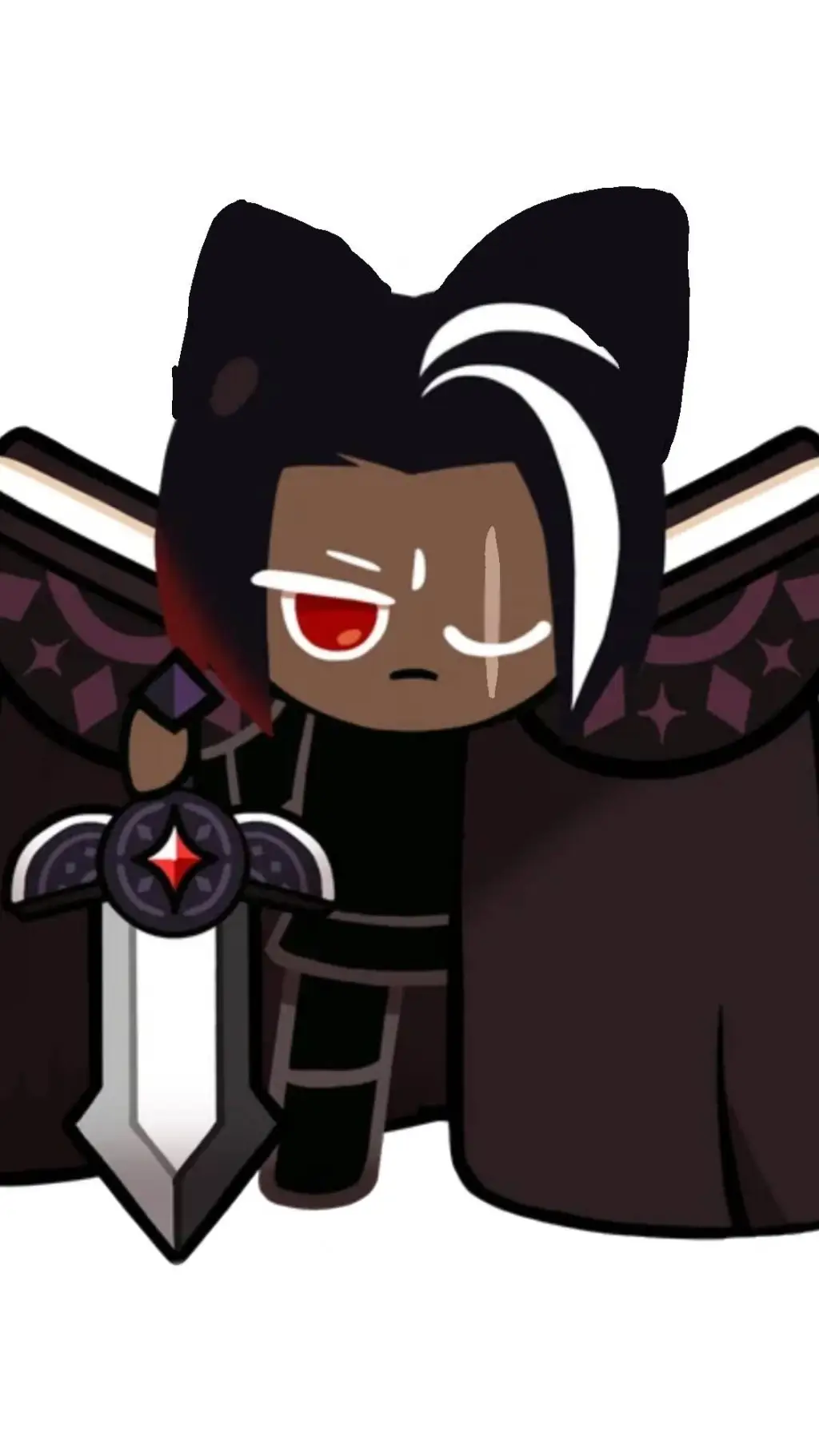 ai character: cat dark choco  background