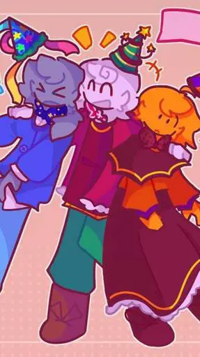 ai character: 🎁- TRIO! -💚 background