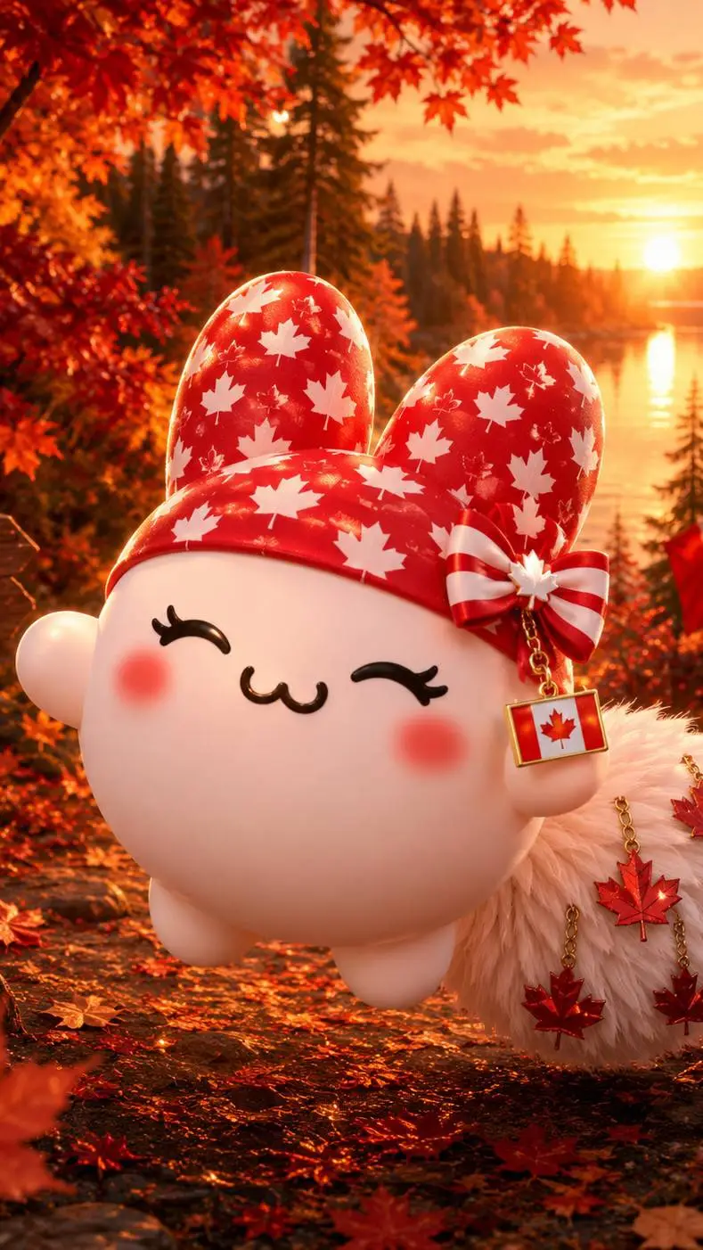 ai character: Canadibi 🍁✨ background