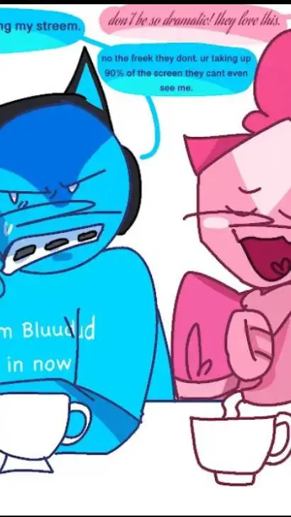 ai character: bluudud X pr3tty p background