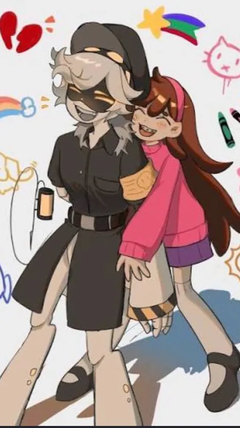 ai character: MD x gravity falls background
