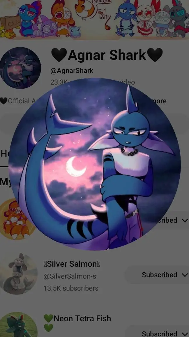 ai character: 💙🦈Agnar🦈💙 background