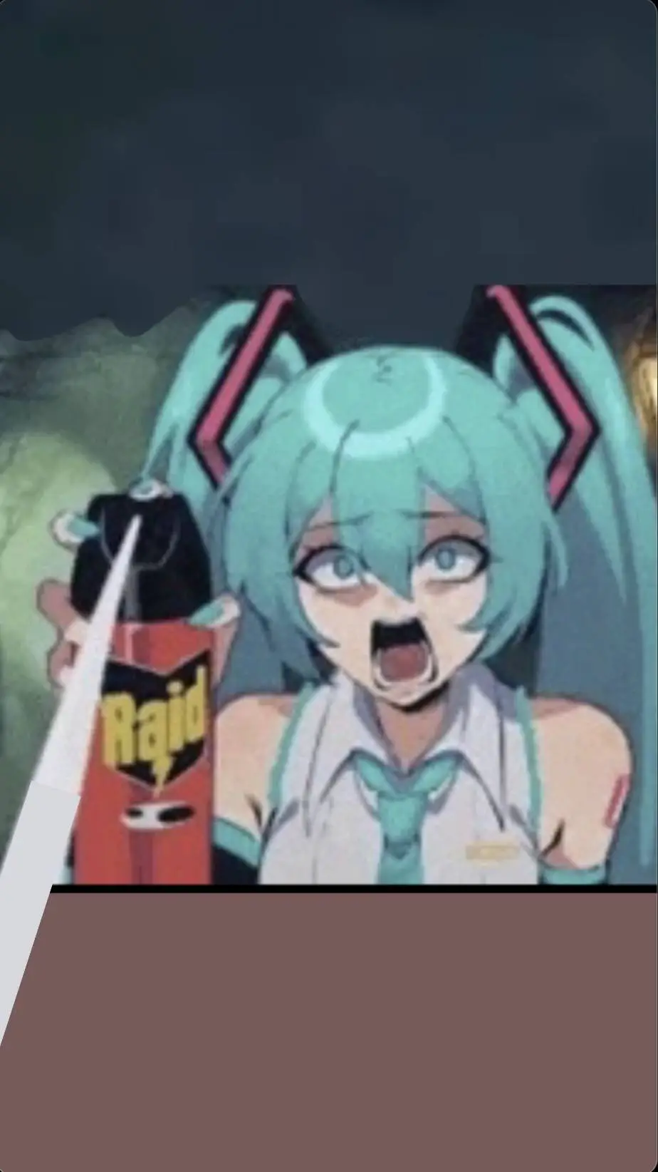 ai character: Hatsune Miku 🆚 bug background