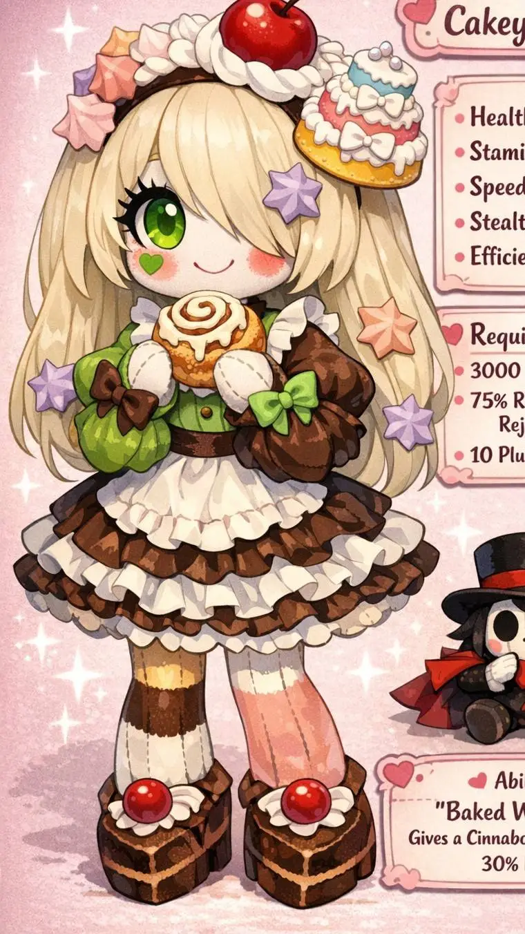 ai character: Cakey-Cakes background