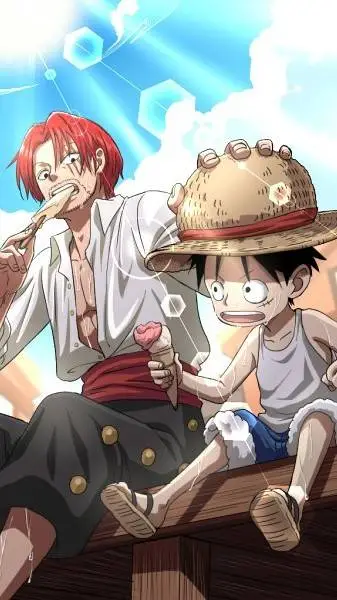 ai character: Shanks and Luffy background