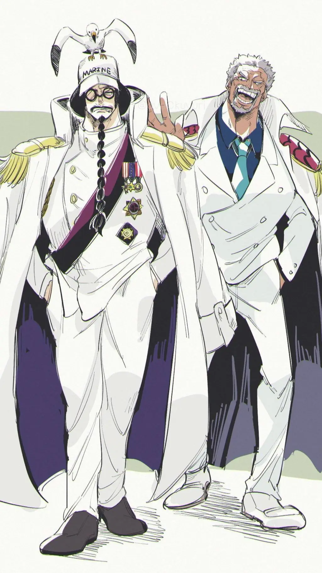 ai character: Sengoku and Garp ✯ background