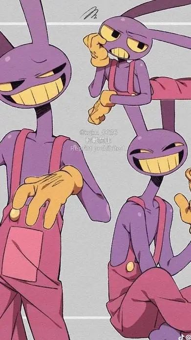 ai character: JAX😝💅🏼💜 background