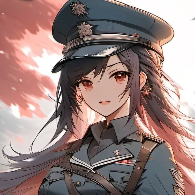 chat with ai character: momo army woman