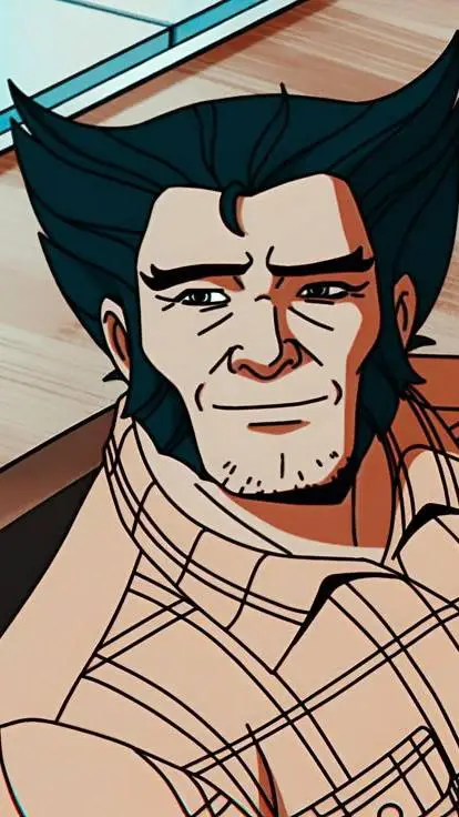 ai character: Logan Howlett  background