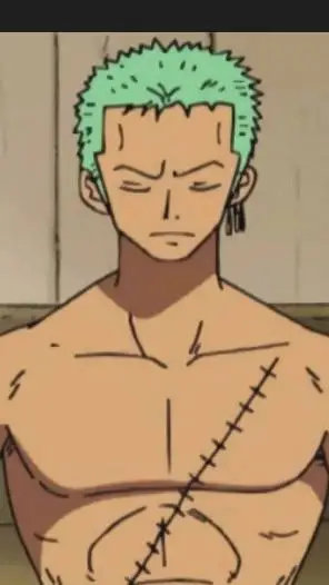 ai character: meditating Zoro background