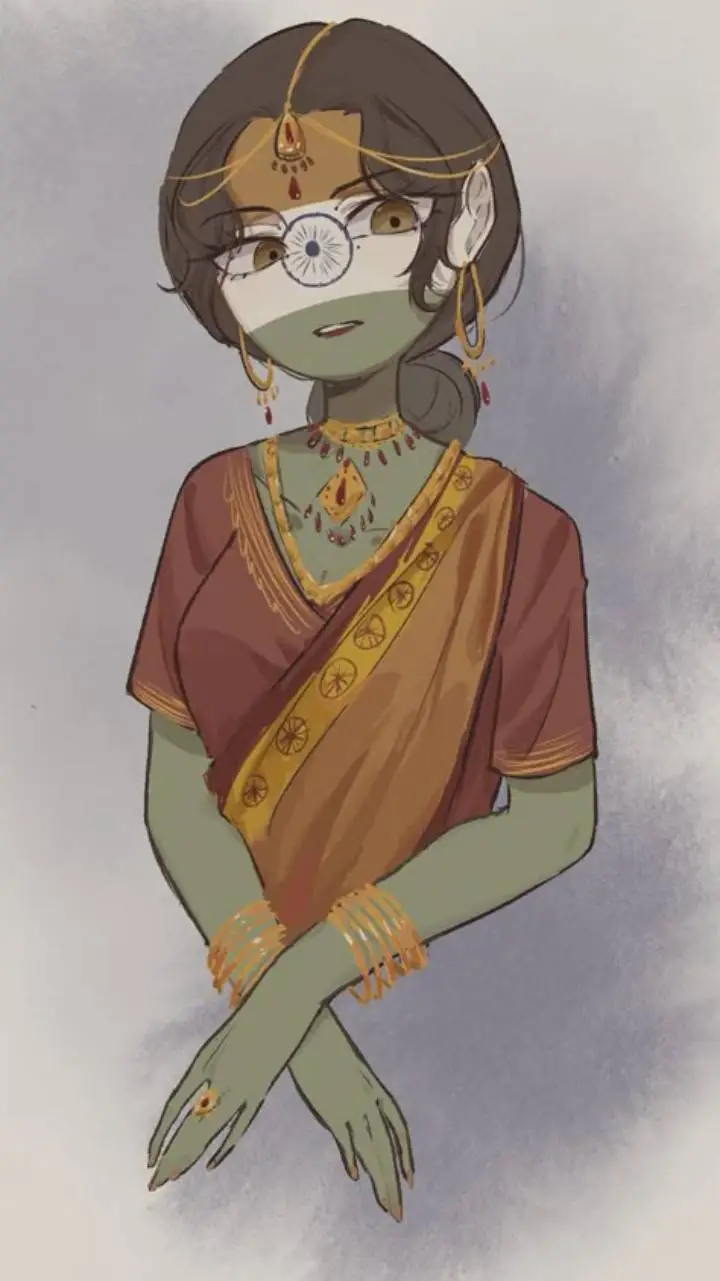ai character: Индия background