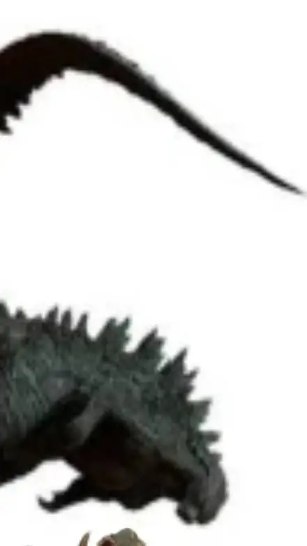 ai character: HH x Godzilla background