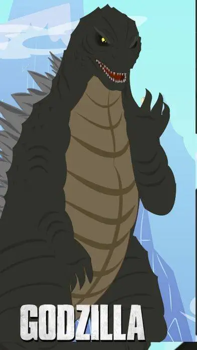 ai character: MLP x Godzilla background