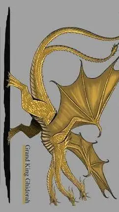 ai character: HH x Godzilla background