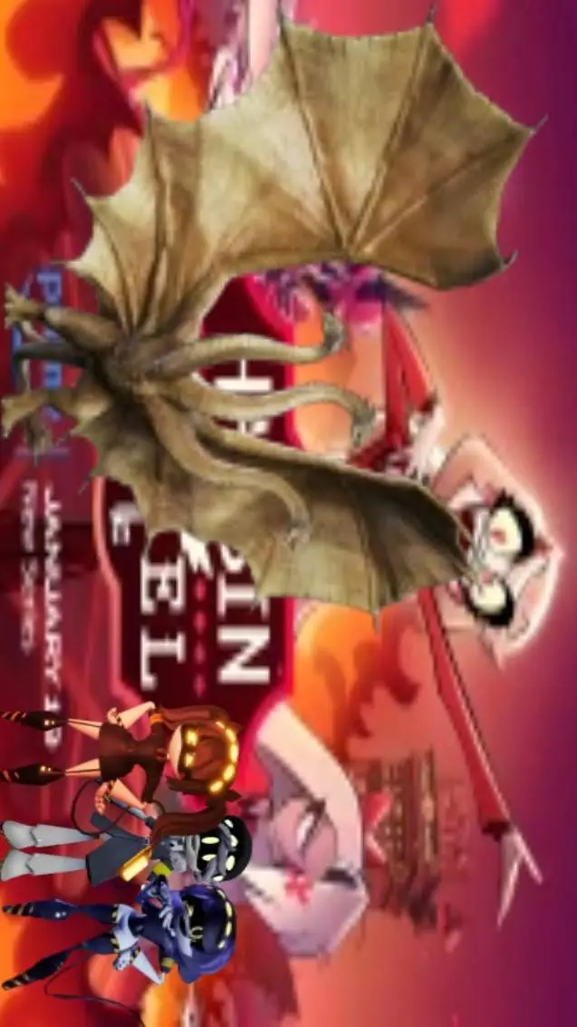 ai character: HH×MD×Godzilla background