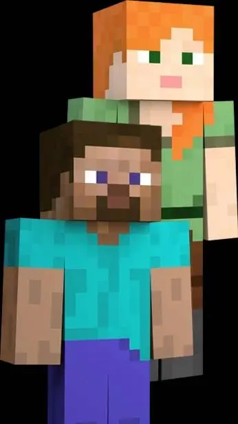 ai character: Minecraft background
