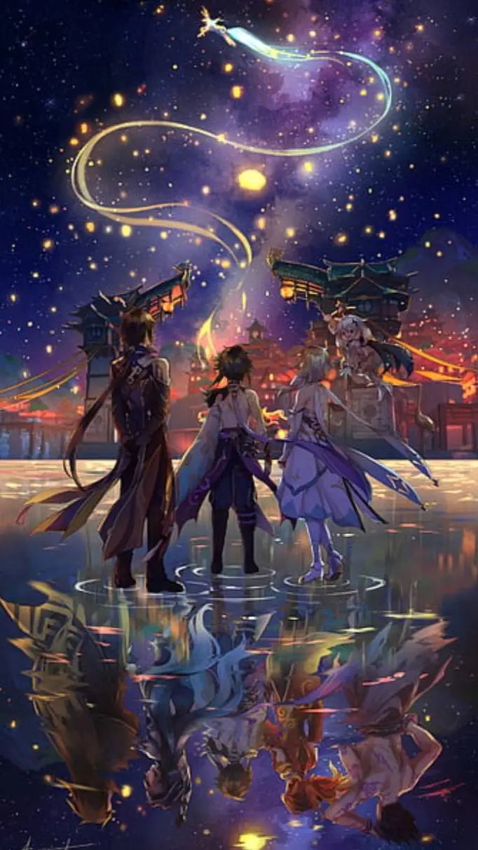 ai character: genshin impact  background