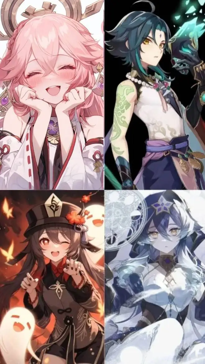 ai character: genshin impact  background