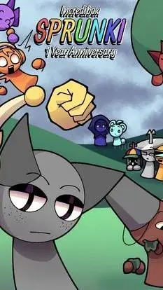 ai character: Sprunki Aniversari background