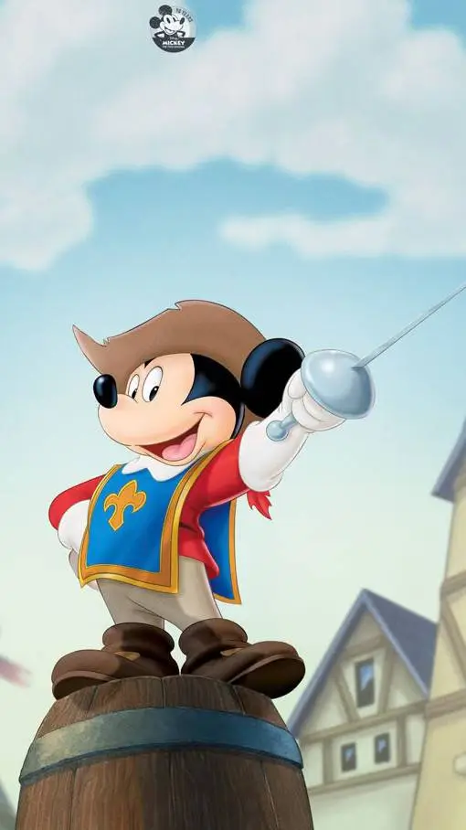 ai character: Mickey mosquetero🐭 background