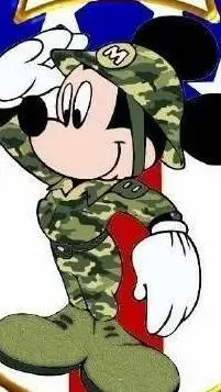 ai character: Mickey soldado 🐭🎖️ background