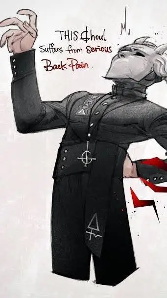 ai character: thebandghost🖤🩶🤍 background