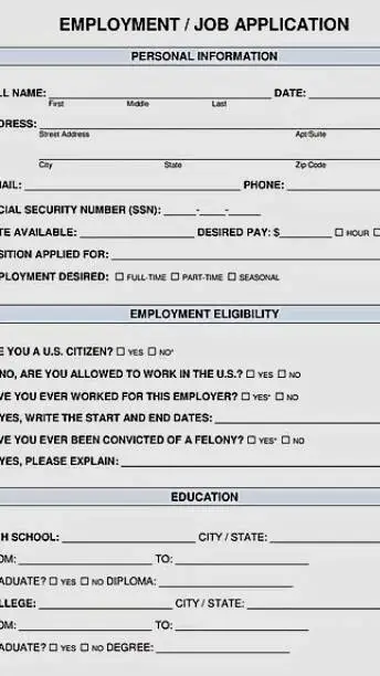 ai character: Job Application  background