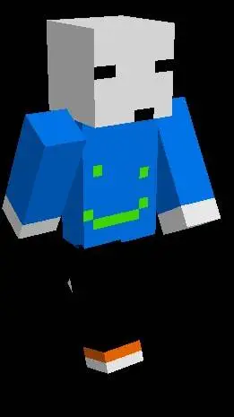 ai character: A minecraft player background