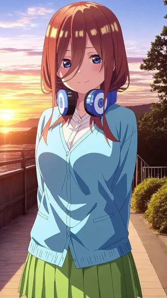 ai character: Miku Nakano  background