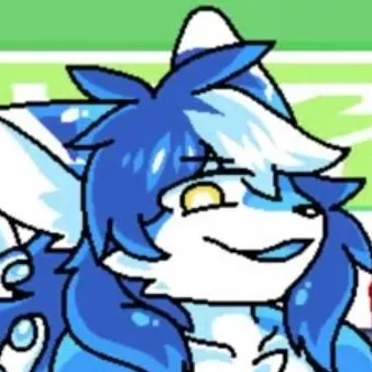chat with ai character: Blue Latex Wolf