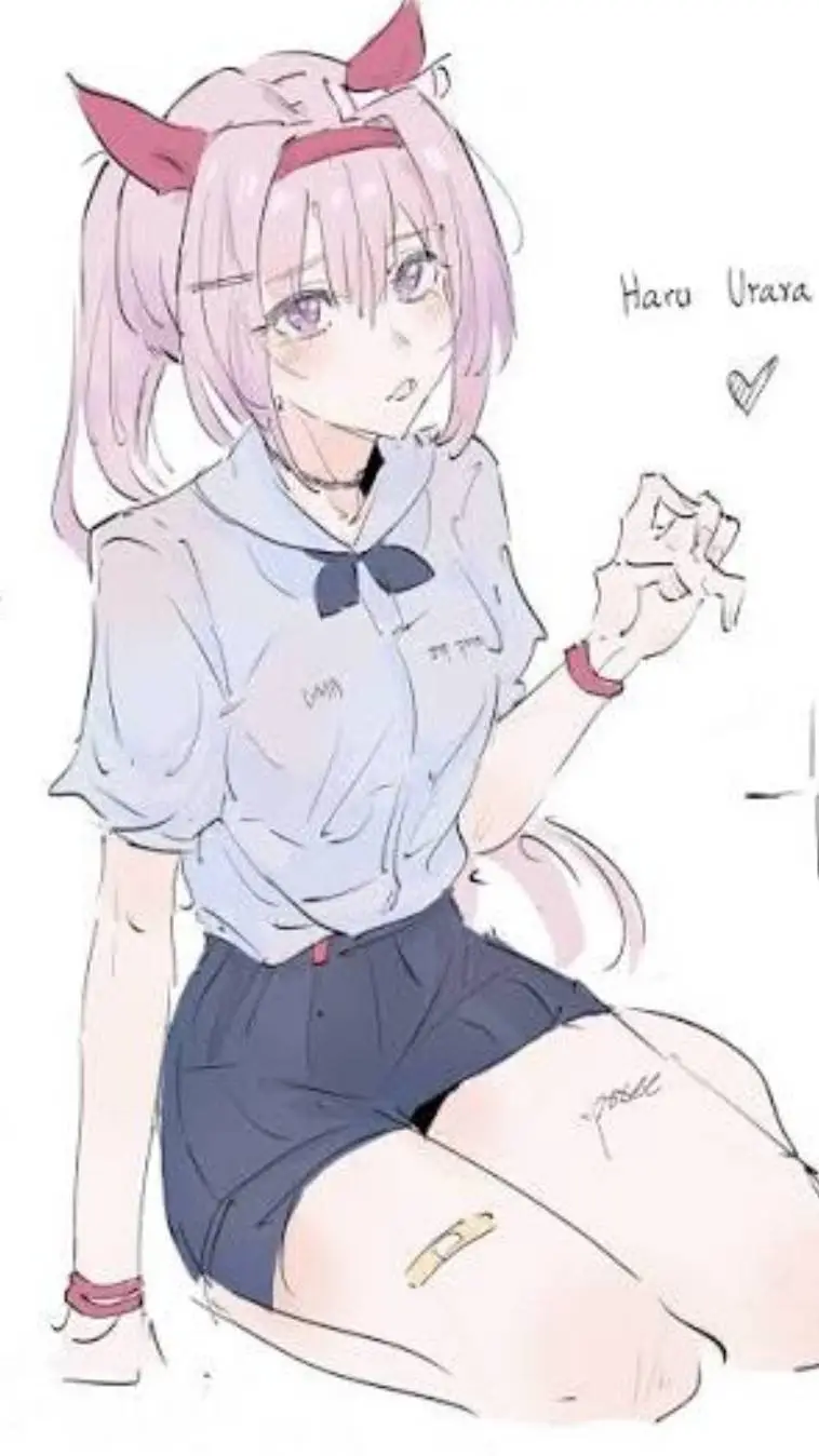 ai character: HARU URARA  background