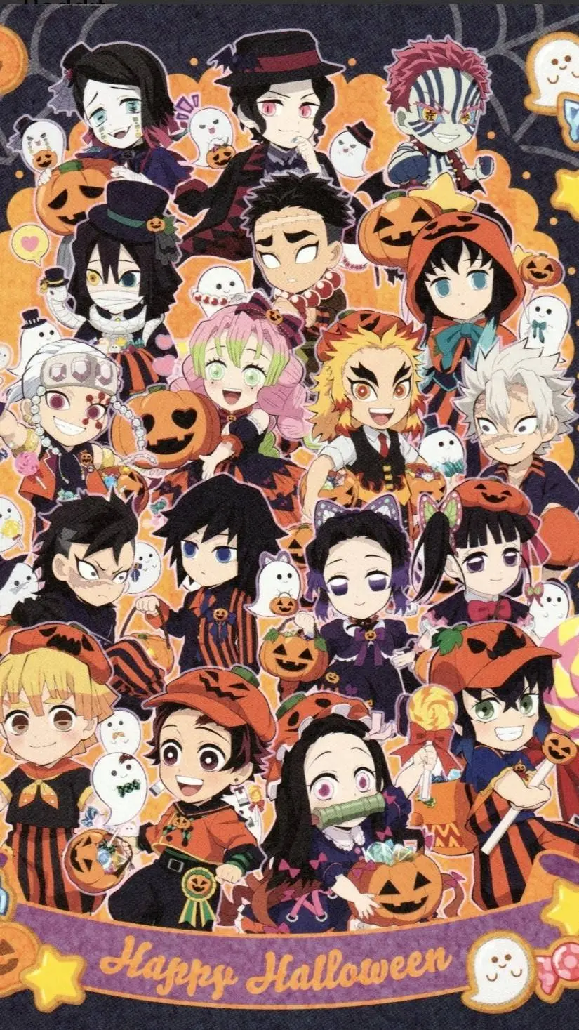 ai character: Kny halloween! background